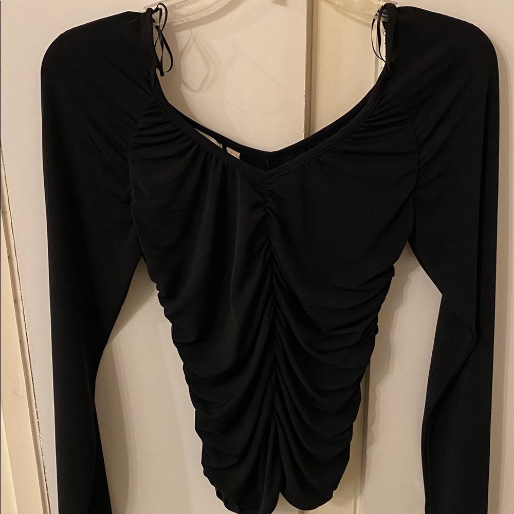 Black fitted top from Aware